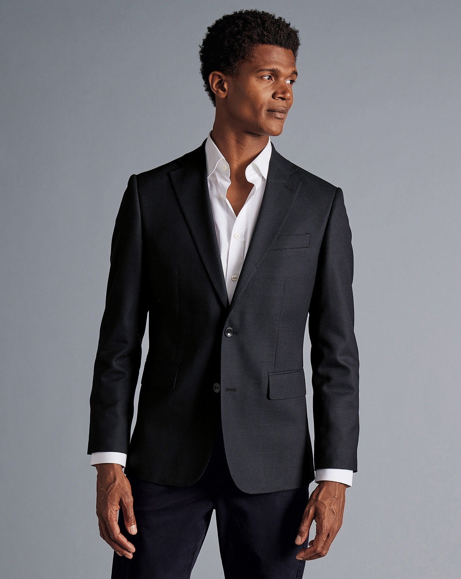 Black Slim Fit Proper Blazer Jacket