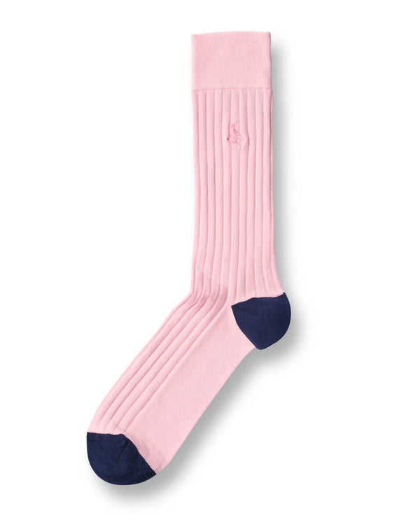 Light Pink Cotton Rib Socks