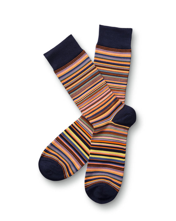 Orange Multi Stripe Socks