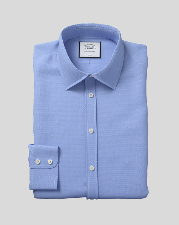 Ocean Blue Non-Iron Royal Oxford Slim Fit Shirt