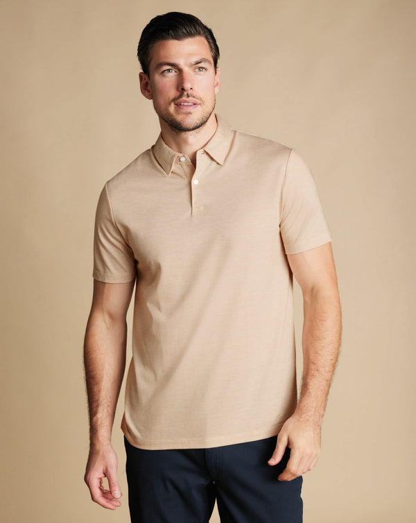 Gold Cotton Tencel Tyrwhitt Cool Polo