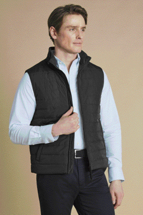 Dark Grey Lightweight Quilted Gilet