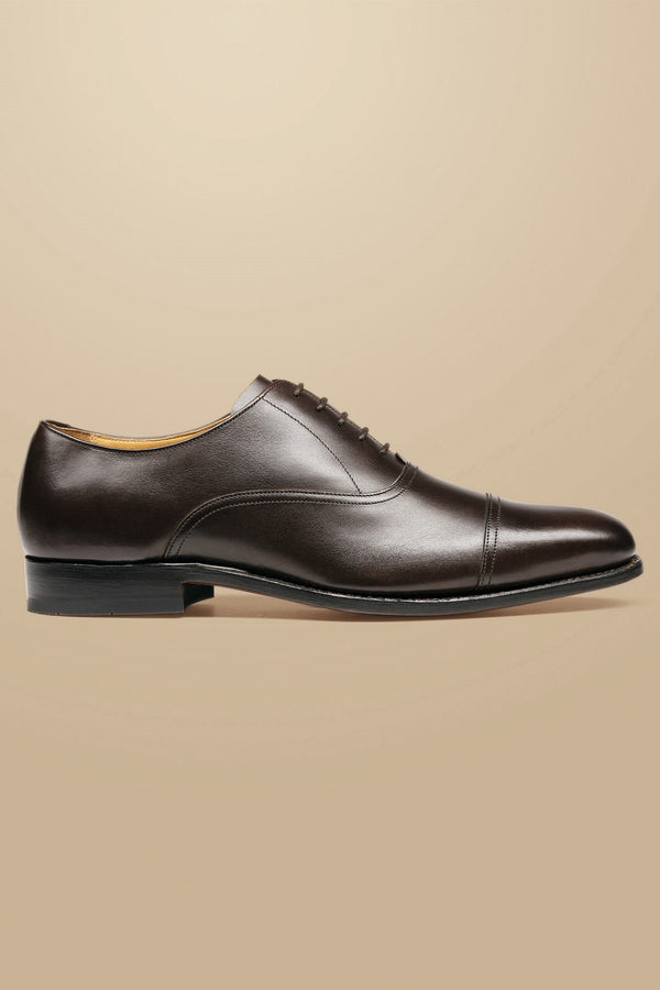 Dark Chocolate Leather Oxford Shoe