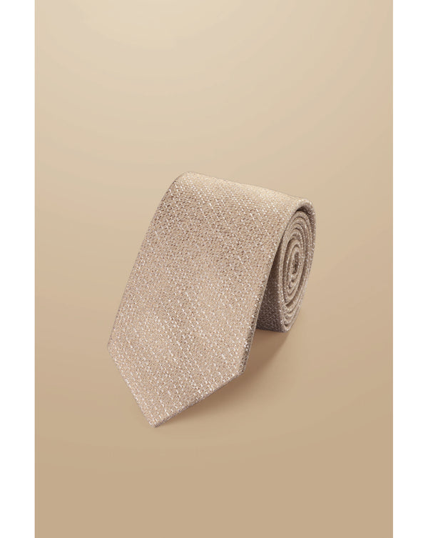 Taupe Silk Wool Blend Tie