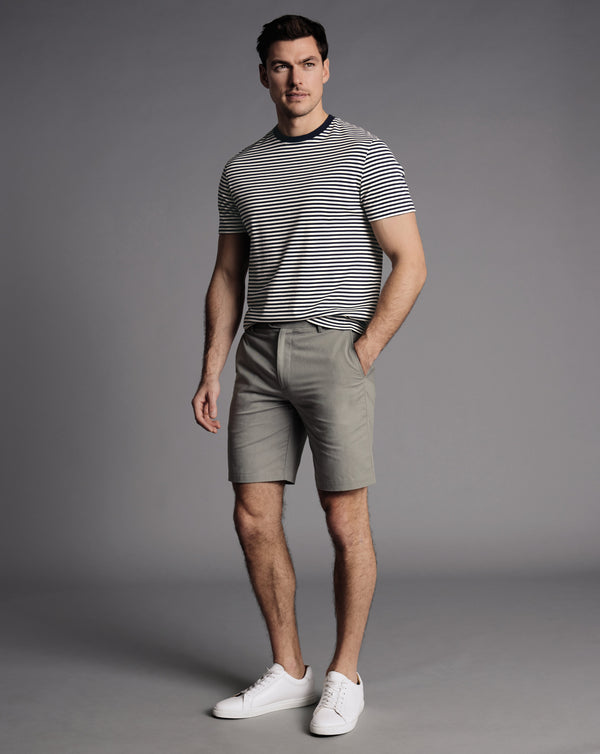 Light Grey Cotton Linen Short