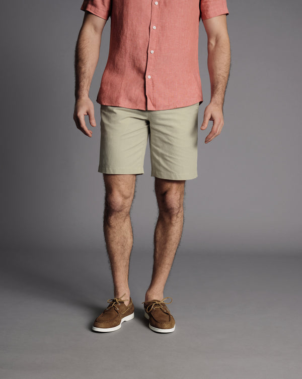 Stone Cotton Linen Short