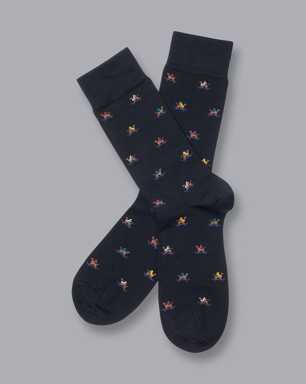 Black Dog On Skateboard Socks