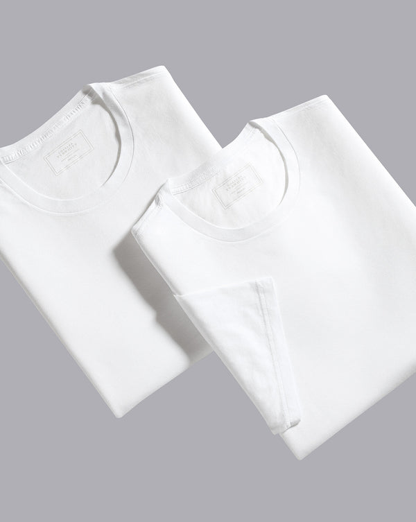 White 2-Pack Crew Neck Cotton T-Shirt