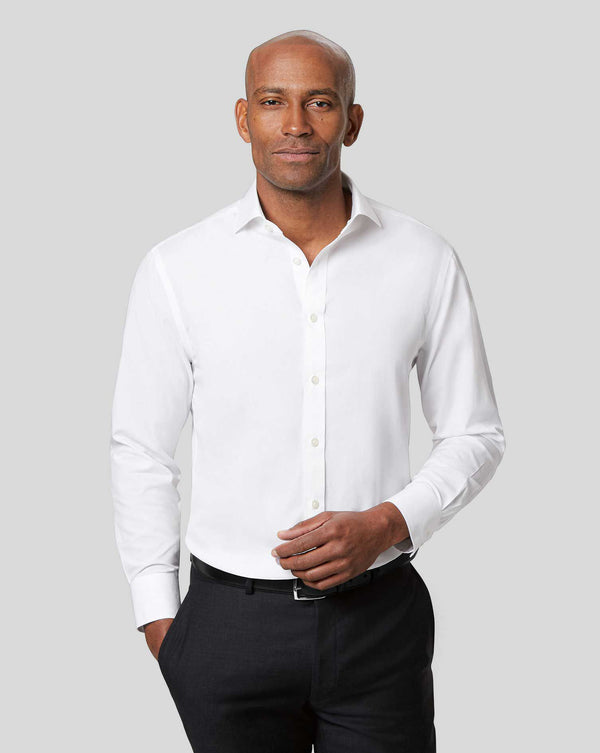 White Non Iron Poplin Cutaway Slim Fit