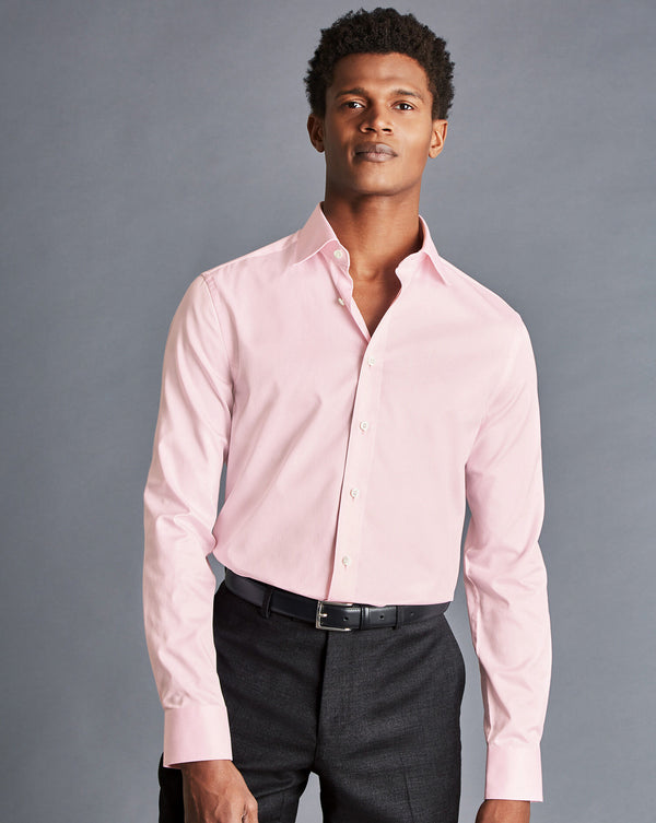 Light Pink Egyptian Cotton Hampton Weave Classic Fit Shirt