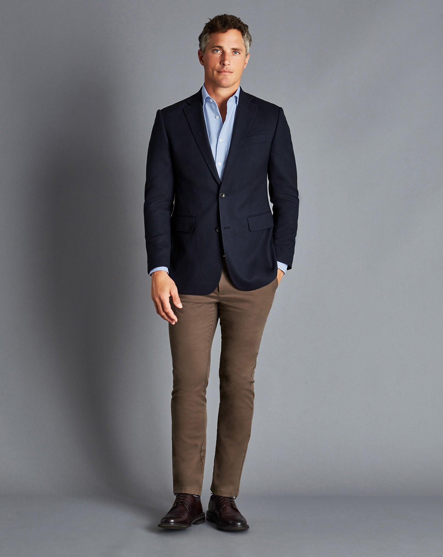 Navy Slim Fit Proper Blazer Jacket