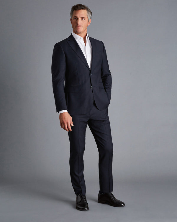 Navy Slim Fit Natural Stretch Twill Suit Jacket