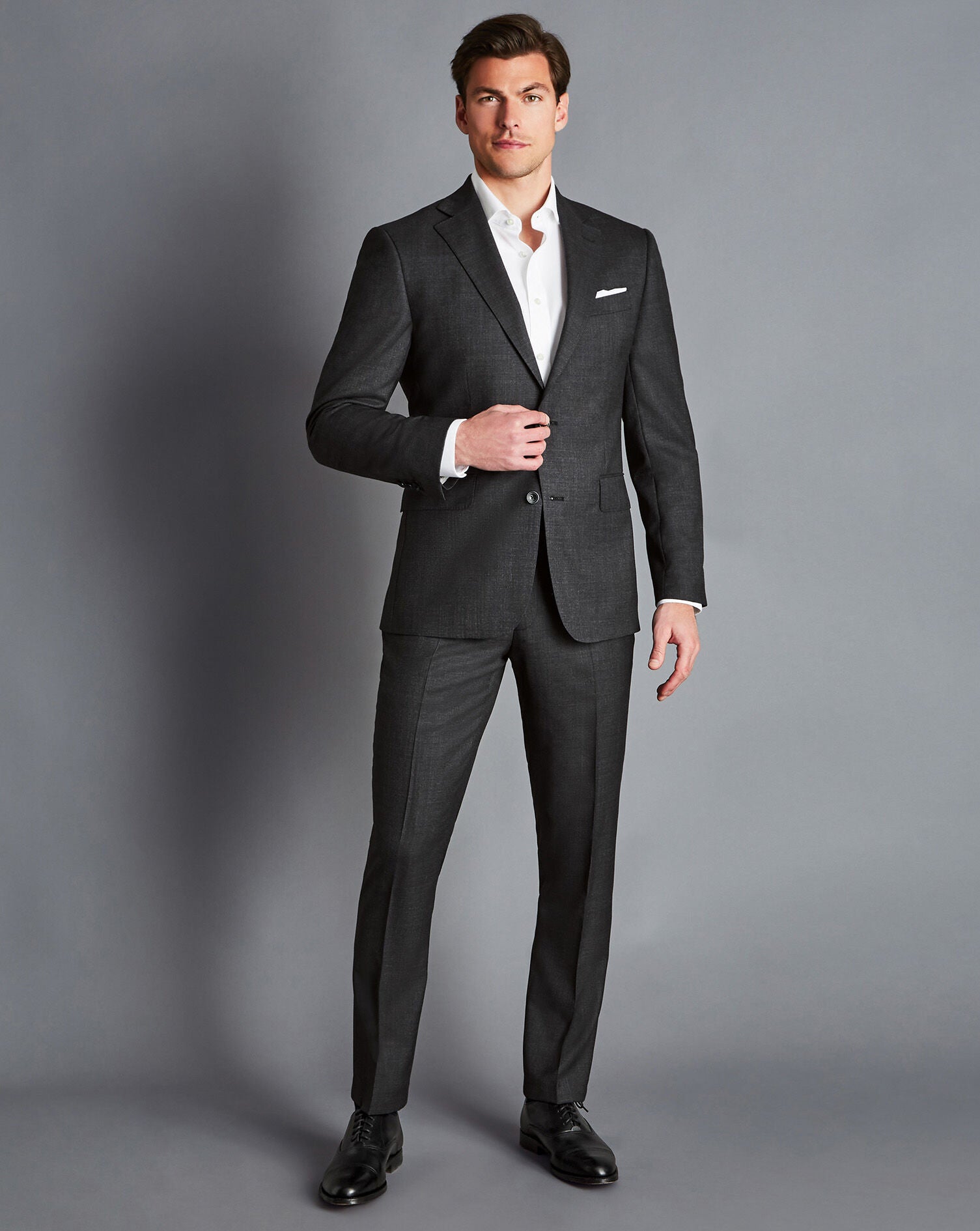 Charcoal Grey Slim Fit End On End Ultimate Performance Suit Jacket ...